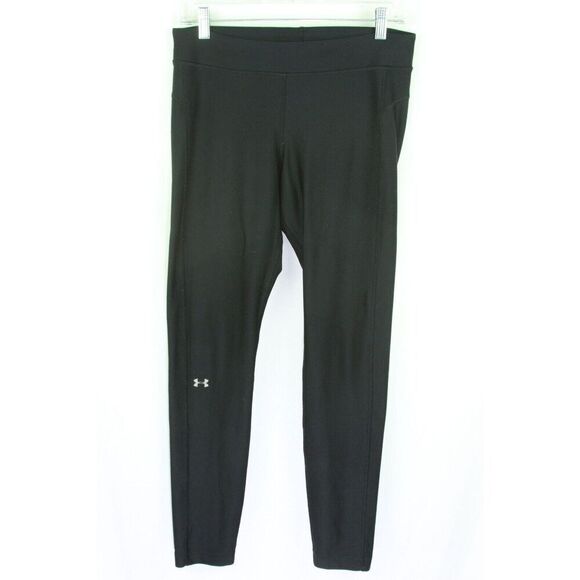 Under Armour HeatGear Armour Leggings Full Length Black Waist 31 M L Womens - Picture 1 of 3